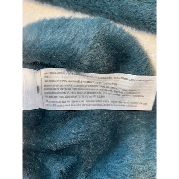 Abercrombie Fitch Soft Cozy Fuzzy Button Up Cardigan V Neck Teal Green Women LG - Picture 9 of 10